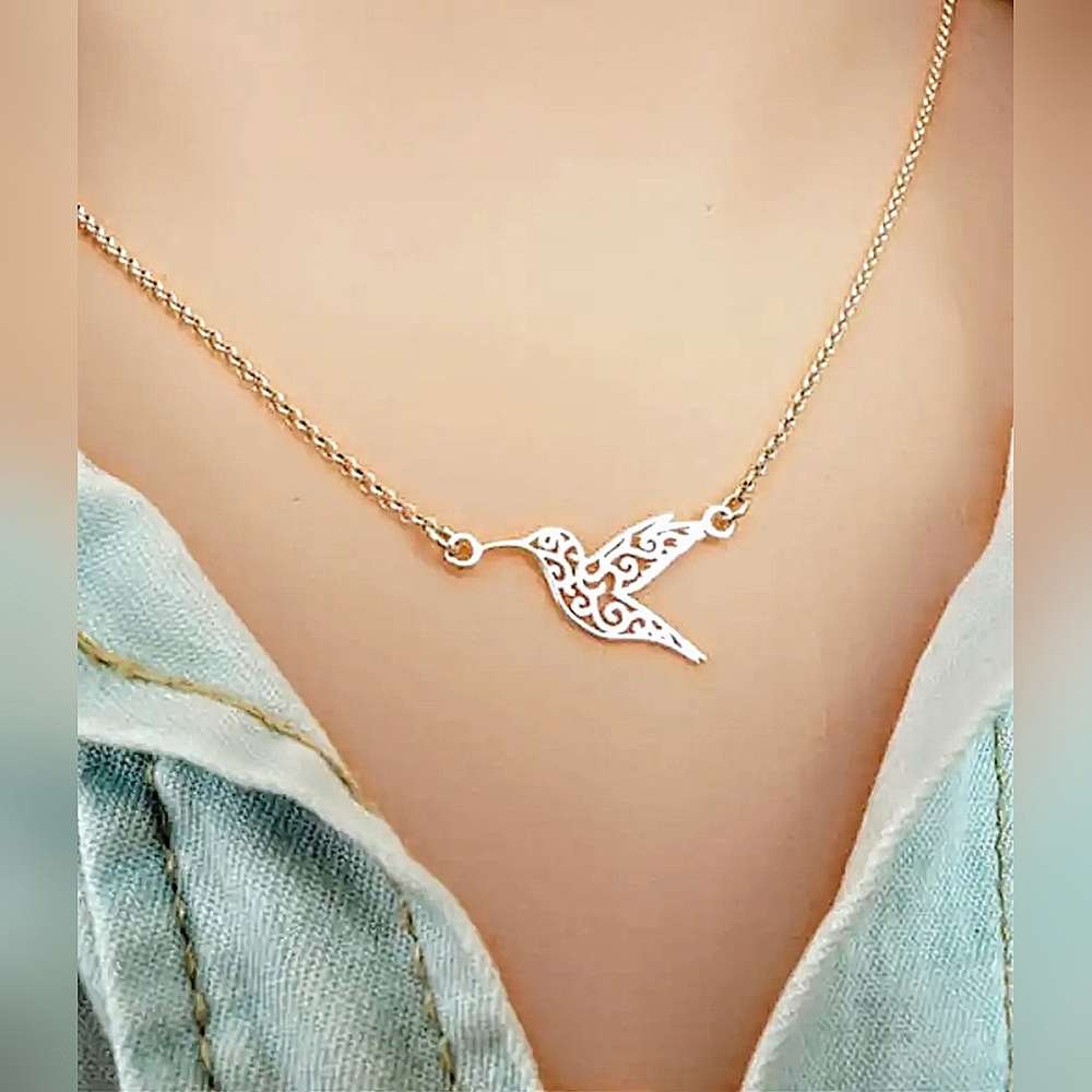 Filigree Hummingbird Necklace